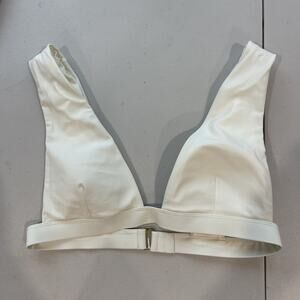 Summersalt The Plunge Bikini Top Sz XS Off White Neutral Quiet Luxury Hamptons